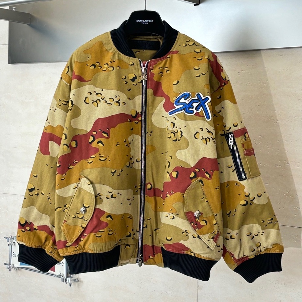 Chrome Hearts Sex Records flight jacket cotton coat